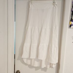 Chico's White High-Low Skirt